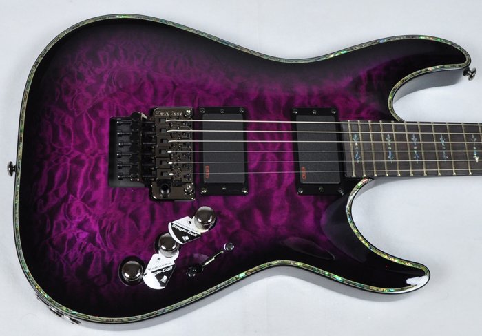 Schecter Hellraiser C 1 Fr Electric Guitar In Trans Purple Burst Finish Ebay