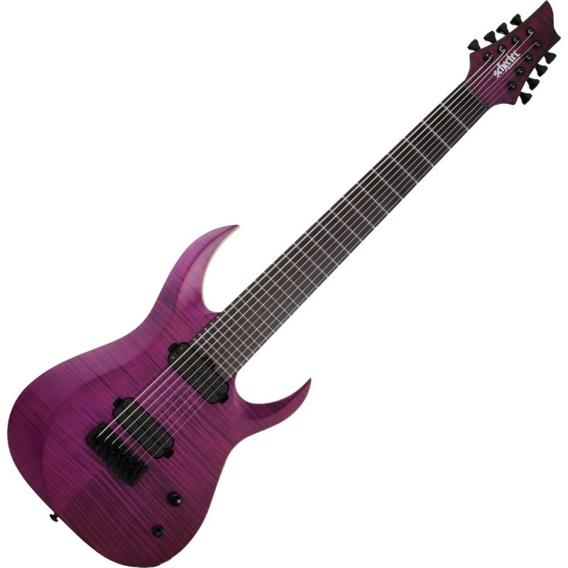Schecter John Browne Tao-8 Guitar Satin Trans Purple - 464 | Studio Ge