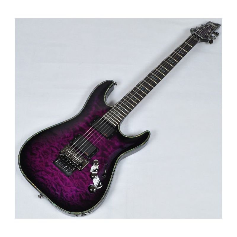 Schecter Hellraiser C-1 FR Electric Guitar in Trans Purple Burst