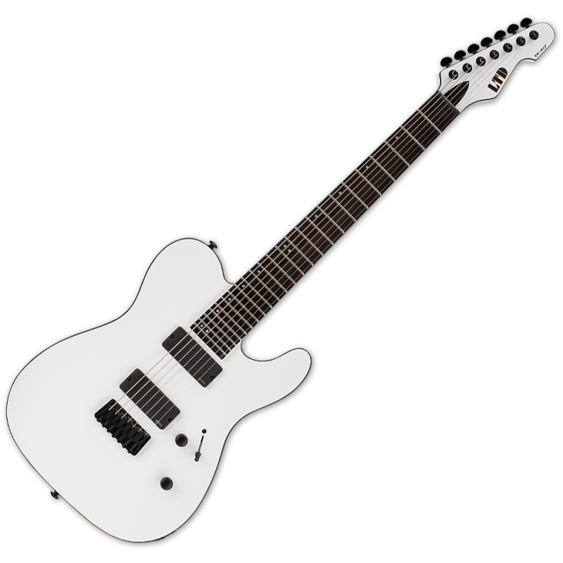 ESP LTD TE-417 7-String Electric Guitar Snow White Satin