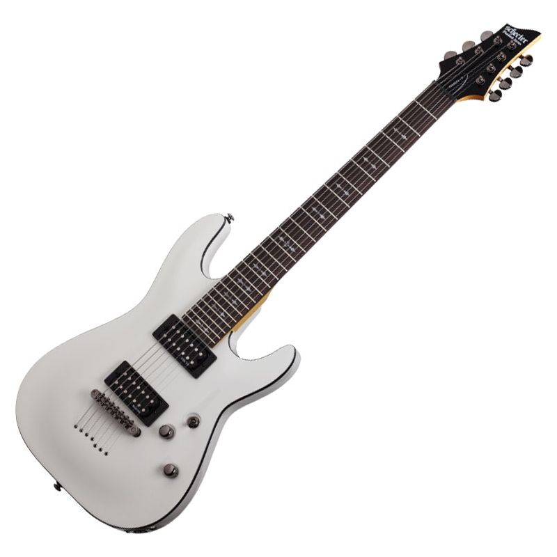Schecter Omen-7 Electric Guitar in Vintage White Finish