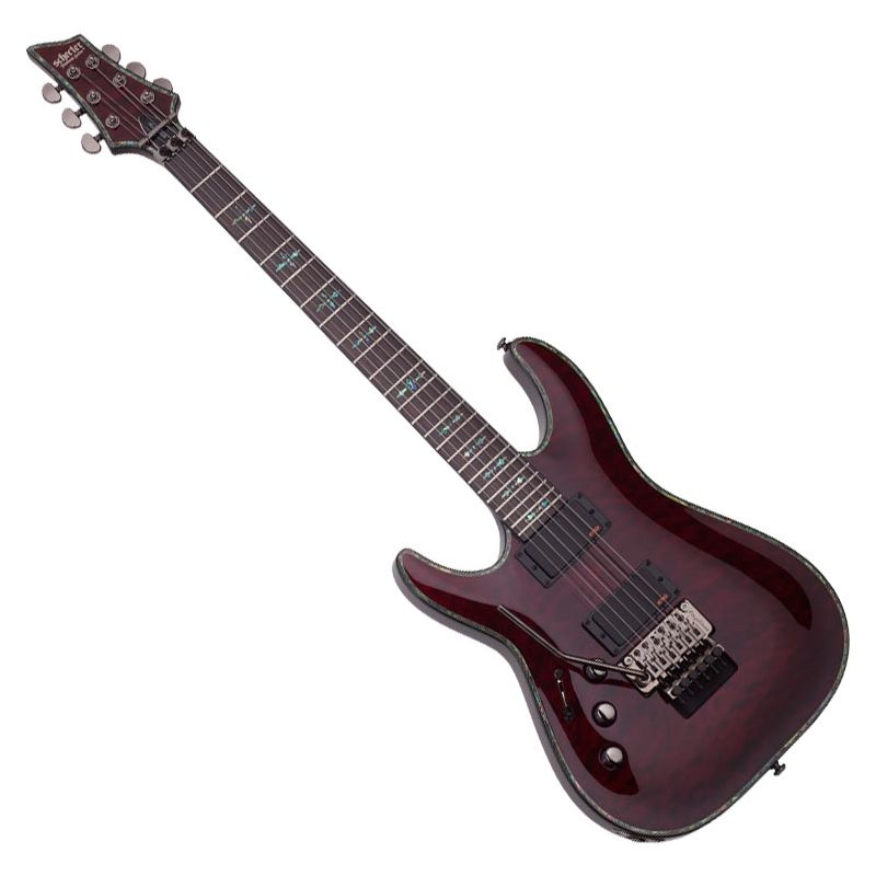 Schecter Hellraiser C-1 FR Left-Handed Electric Guitar Black Cherry