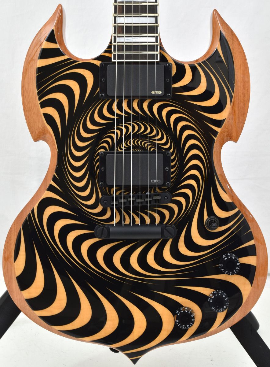 Wylde Audio Barbarian Rawtop Electric Guitar Psychic Bullseye B Stock 5754