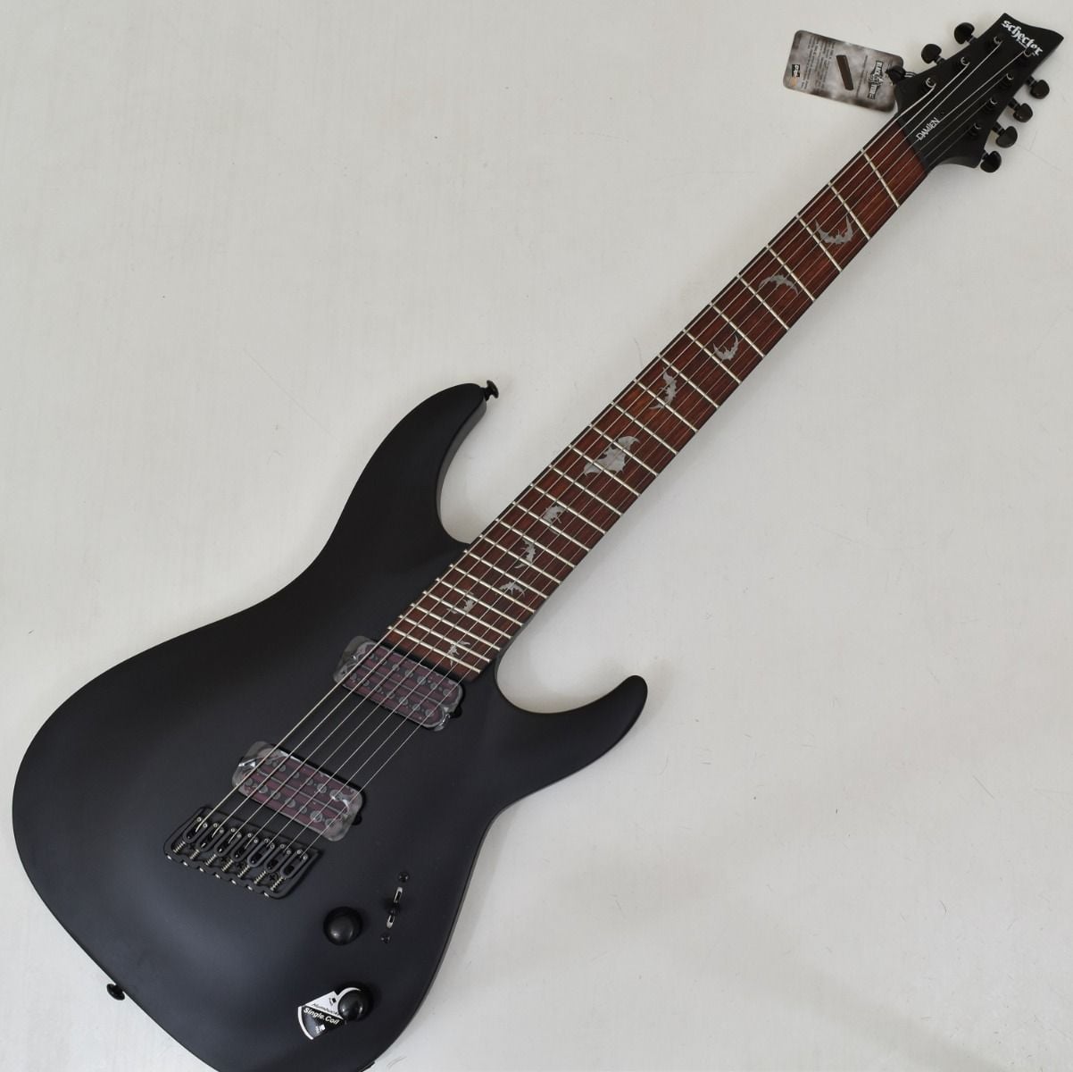 Schecter Damien-7 Multiscale Guitar Satin Black B-Stock 2382
