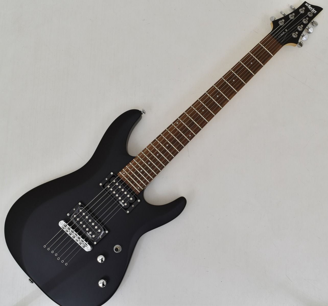 Schecter C-7 Deluxe Guitar Satin Black B-Stock 0823
