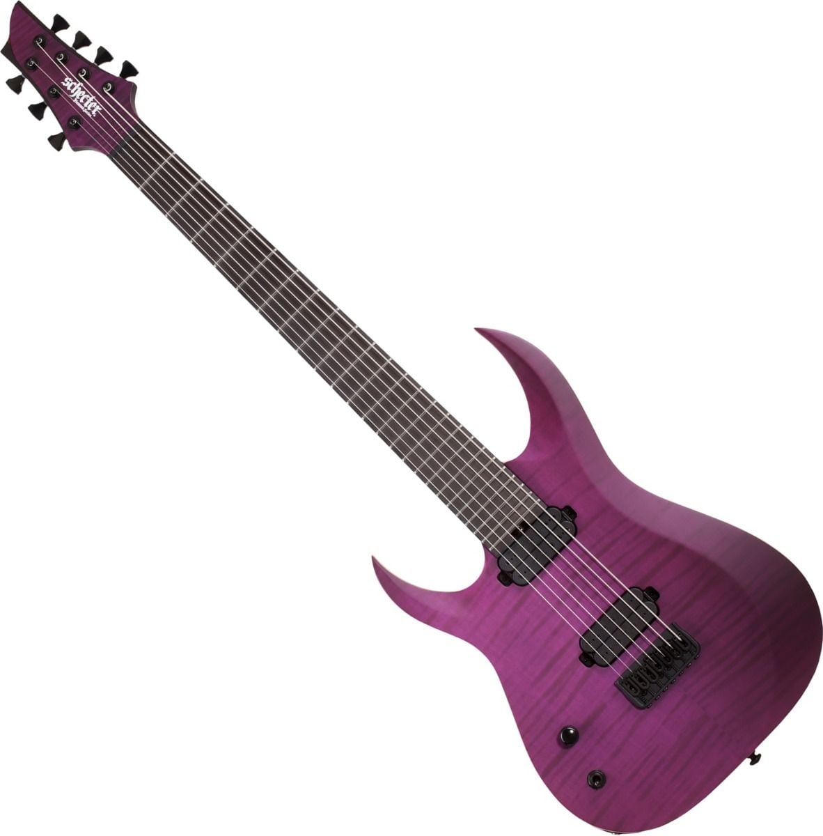 Schecter John Browne Tao-7 Lefty Guitar Satin Trans Purple