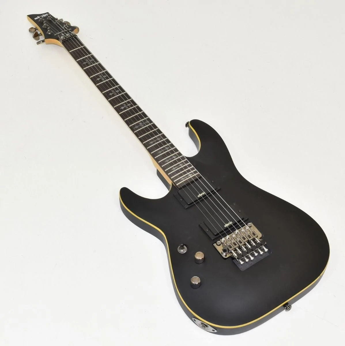 Schecter Demon-6 FR Left-Handed Guitar Satin Black B-Stock 2796 - 3666