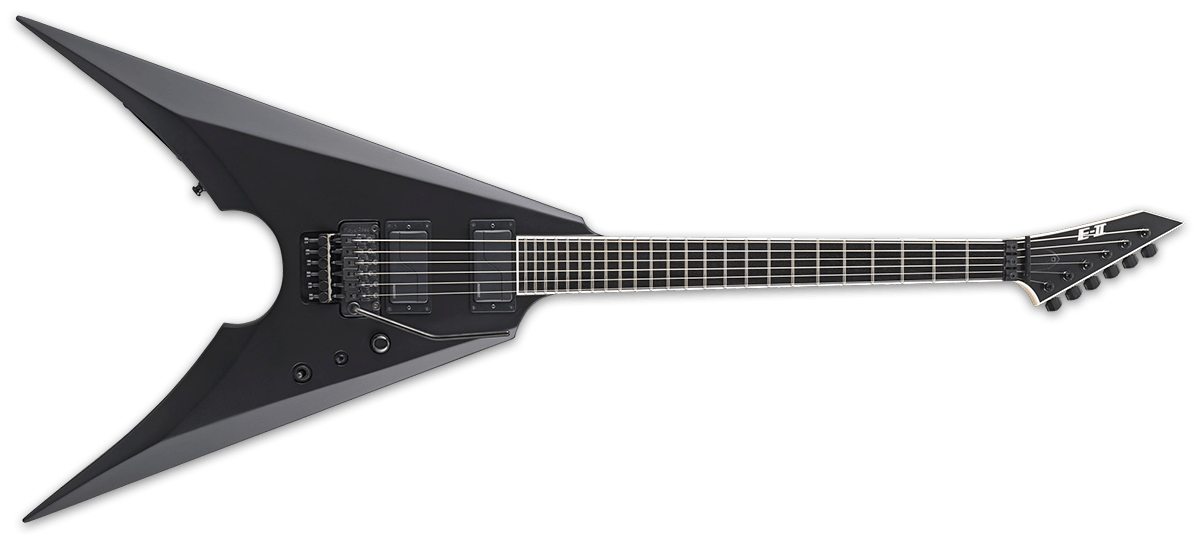 ESP E-II MK-I Mille Petrozza Electric Guitar in Black Satin