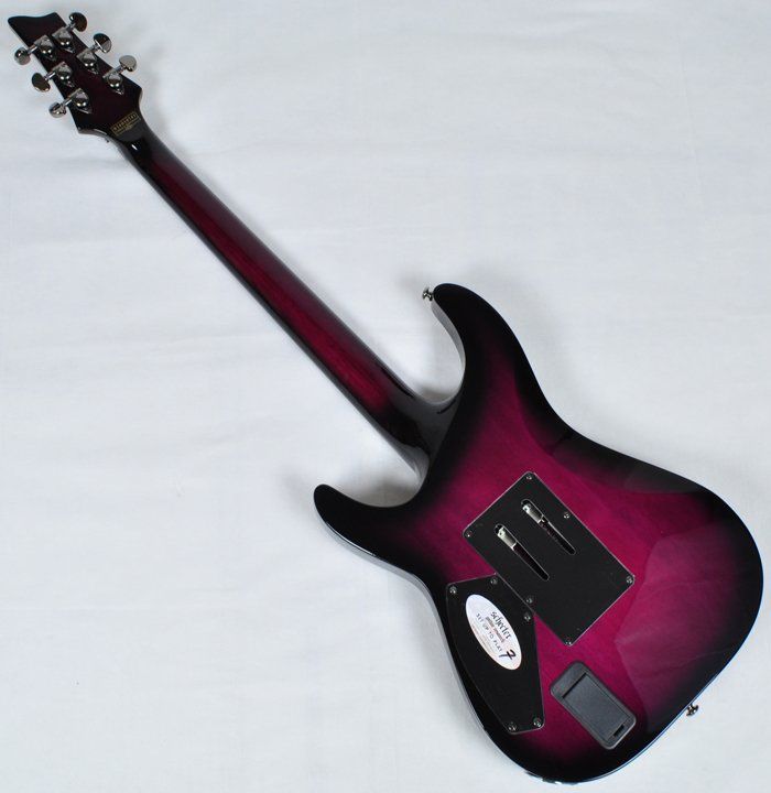 Schecter Hellraiser C 1 Fr Electric Guitar In Trans Purple Burst Finis