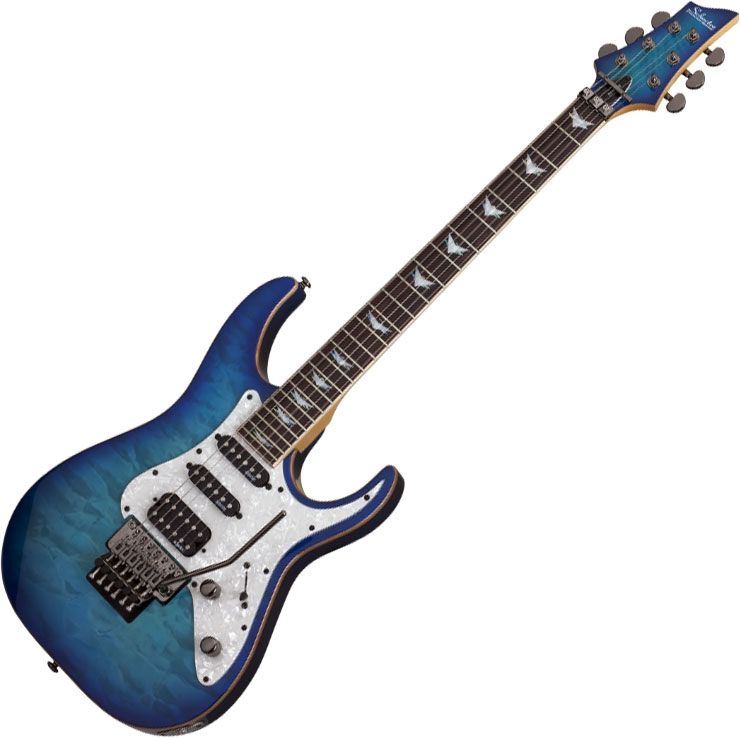 Schecter Banshee-6 FR Extreme Electric Guitar in Ocean Blue Burst Finish