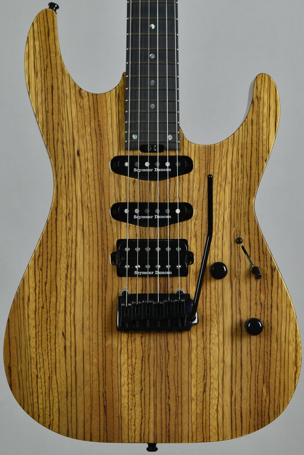 ESP USA M-III 2PT Zebrawood Top Okoume Body Electric Guitar Natural Gl