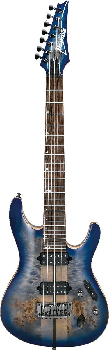 Ibanez S Premium 7 String Cerulean Blue Burst S1027PBF CLB Electric Guitar  w/Case