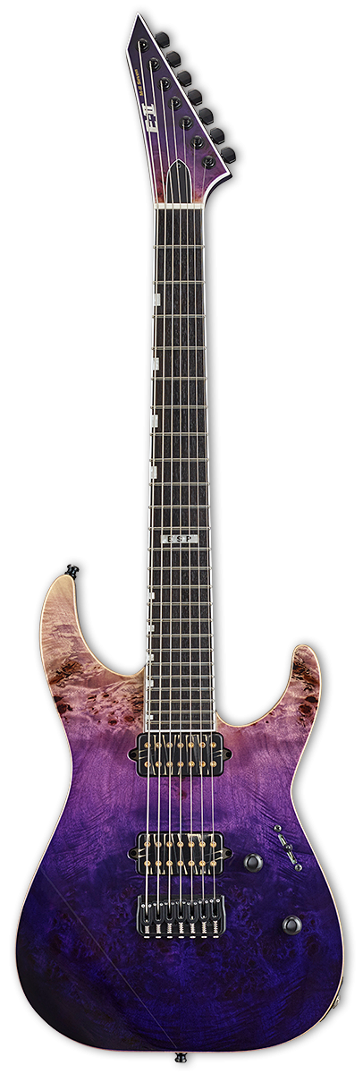 ESP E-II M-II 7 NT Purple Natural Fade Electric Guitar w/Case