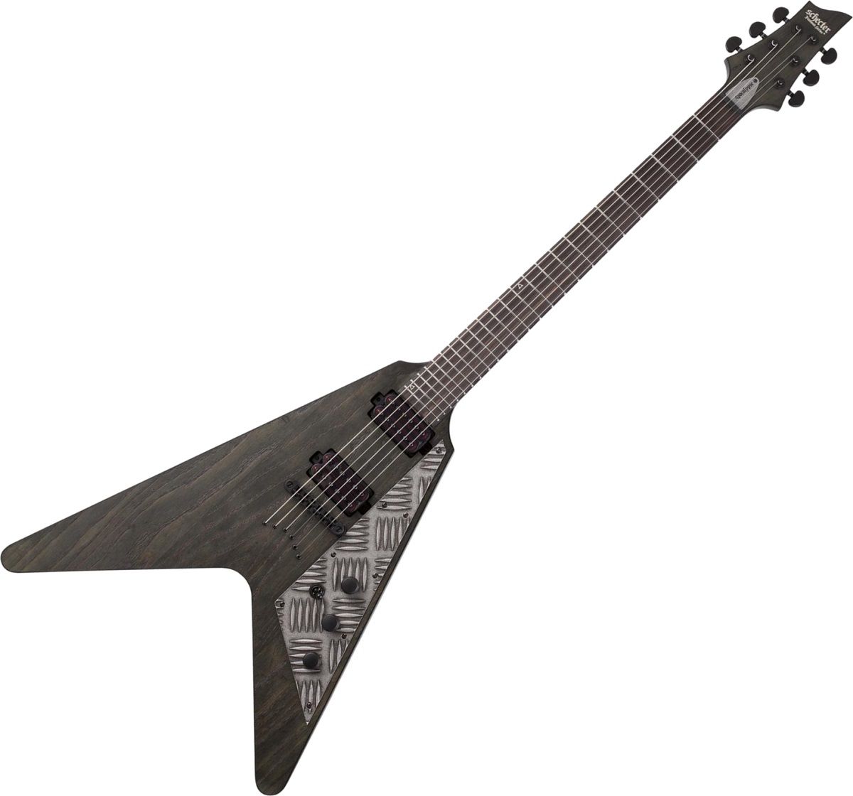 Schecter V-1 Apocalypse Electric Guitar in Rusty Grey