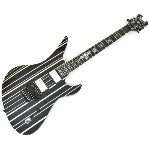 Schecter Signature Synyster Custom Electric Guitar Gloss Black Silver Pin Stripes B-Stock 0006 sku number SCHECTER1740.B 0006