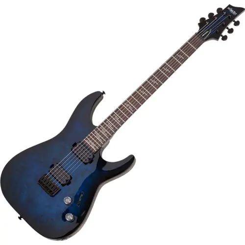 Schecter Omen Elite-6 Electric Guitar See-Thru Blue Burst sku number SCHECTER2452