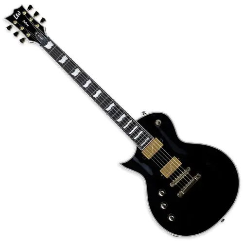 ESP LTD Deluxe EC-1000 Fluence Lefty Black Guitar sku number LEC1000BLKFLH