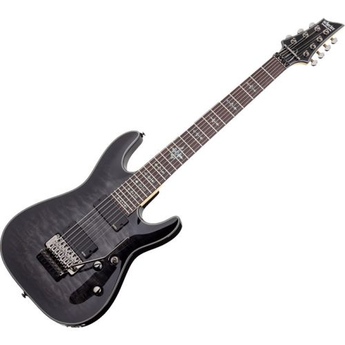 Schecter Damien Elite-7 FR Electric Guitar See-Thru Black