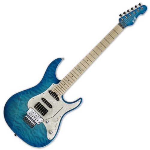 ESP E-II ST-1 QM Maple AQM Aqua Marine Electric Guitar Floyd Rose