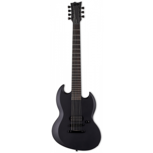 ESP LTD VIPER-7 Baritone Black Metal Black Satin Electric Guitar