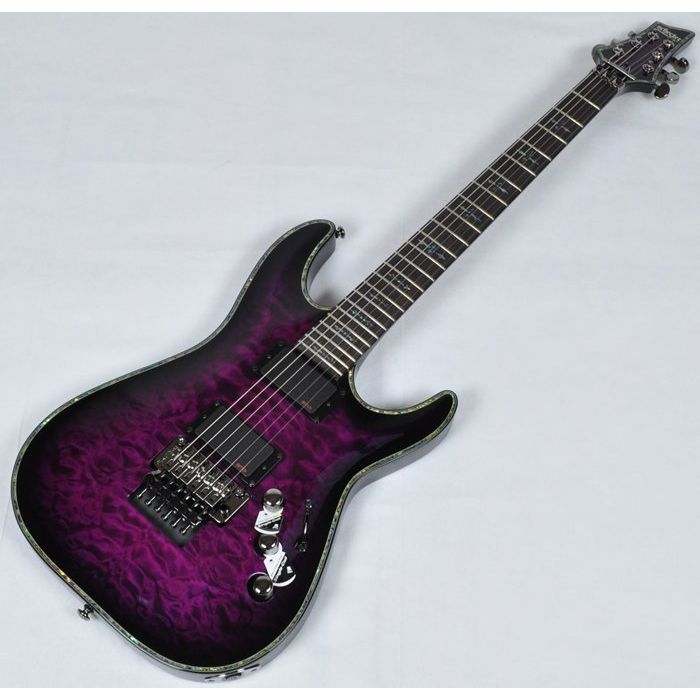 Schecter Hellraiser C 1 Fr Electric Guitar In Trans Purple Burst Finis