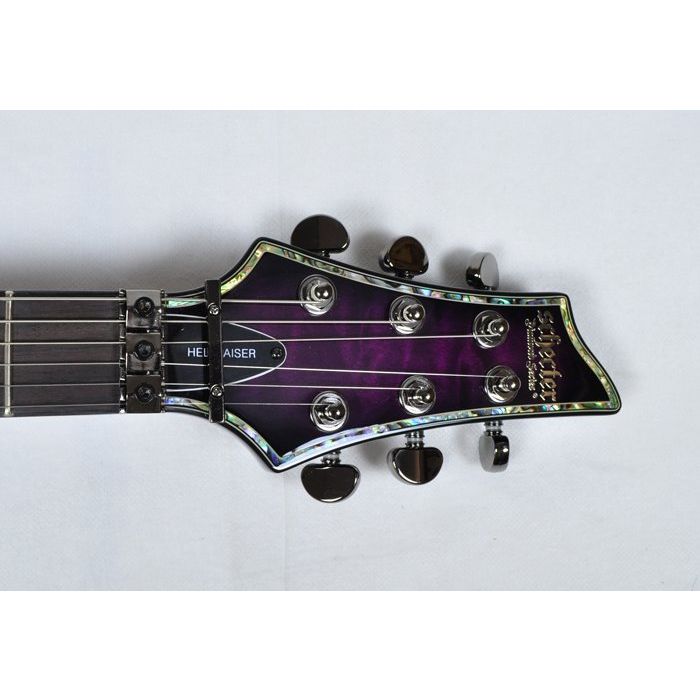 Schecter Hellraiser C 1 Fr Electric Guitar In Trans Purple Burst Finis