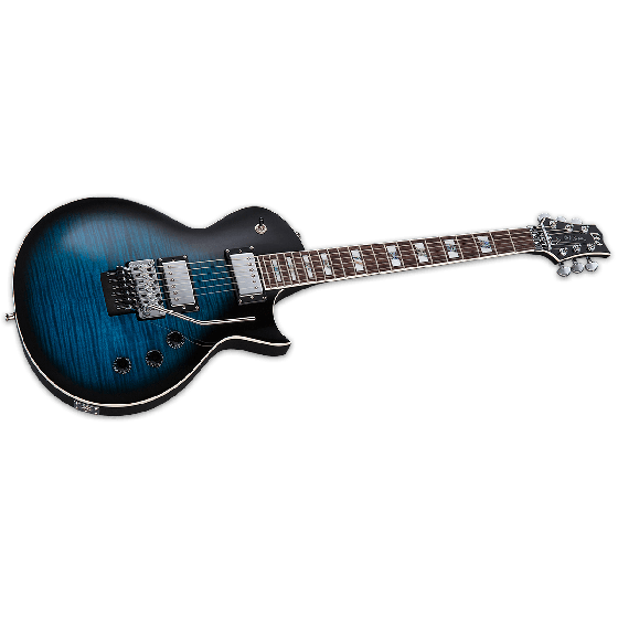 ESP LTD AS-1 FR Guitar Black Aqua Sunburst B-Stock with Case sku number LAS1FRFMBLKAQSB-B