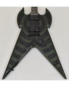 Wylde Audio Warhammer Nose Dragon Metallic Green Bullseye Guitar B-Stock sku number SCHECTER4581-B