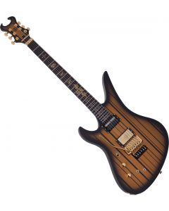Schecter Custom-S Left-Handed Electric Guitar Satin Gold Burst sku number SCHECTER1744
