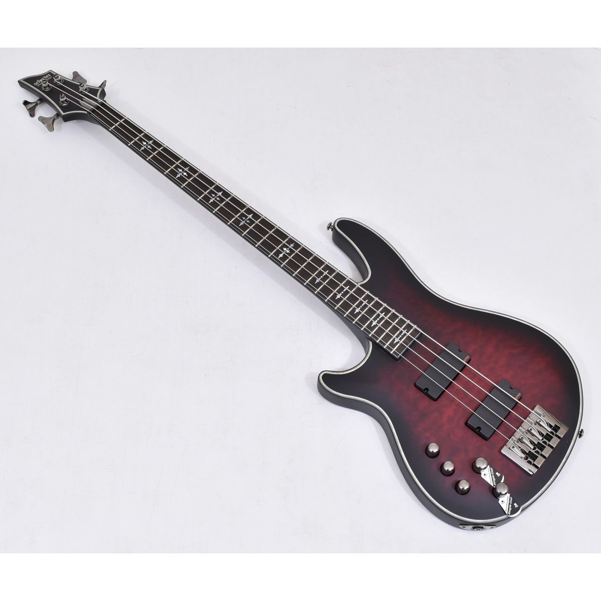 Schecter Hellraiser Extreme-4 Left-Handed Electric Bass in Crimson Red