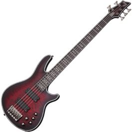 Schecter Hellraiser Extreme-5 Electric Bass Crimson Red Burst Satin