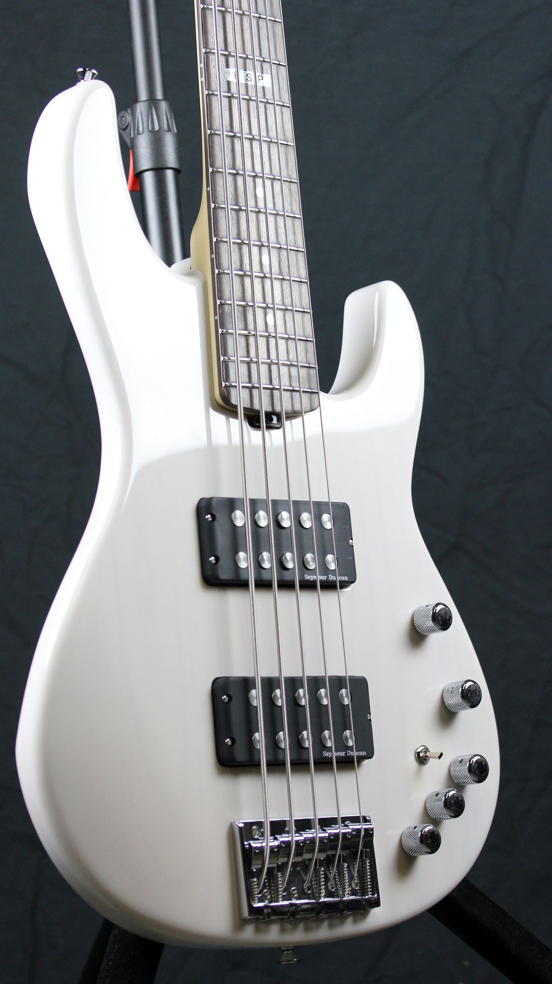 ESP E-II AP-5 STW See Thru White Bass Guitar - EIIAP5STW | Studio Gear